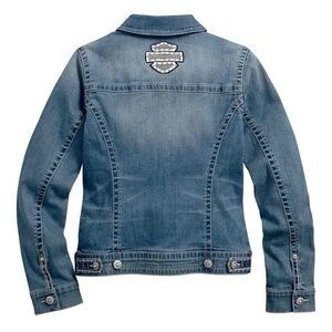 HARLEY DAVIDSON Denim Jacket with Embellished Back